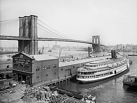 渡船,布鲁克林大桥,纽约,美国,底特律,历史