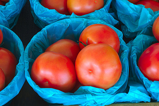 西红柿,篮子,市场,新鲜,有机,蔬菜