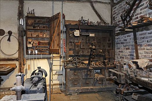 木匠,工作间,20年代,下莱茵,区域,北莱茵威斯特伐利亚,德国,欧洲
