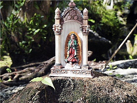 小,墨西哥,圣母玛利亚,雕塑