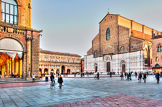 教堂,广场,马焦雷湖,博洛尼亚,意大利