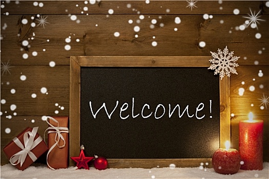 喜庆,圣诞贺卡,黑板,雪花,蜡烛,欢迎