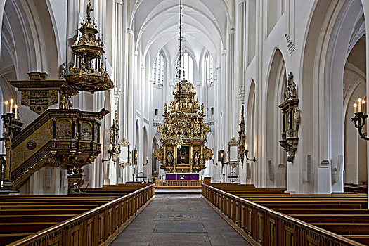 室内,圣徒,教堂,马尔摩,瑞典,欧洲