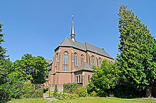 教堂,本笃会修道院,圣徒,北莱茵威斯特伐利亚,德国,欧洲