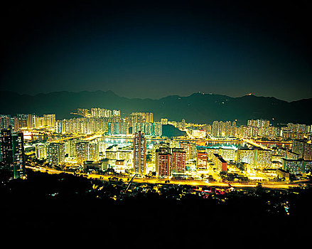 香港回归十周年图片展览沙田夜景
