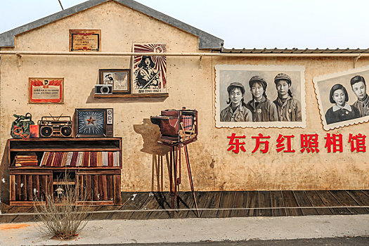 山东省滨州市滨城区杨柳雪村彩绘墙民居