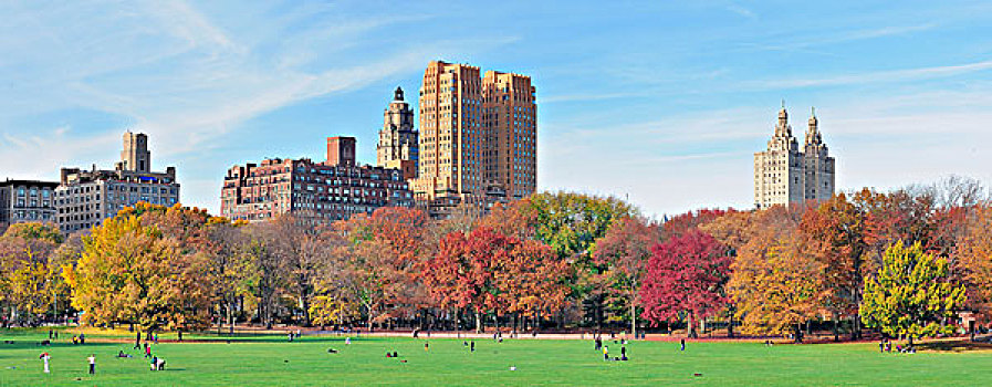 纽约,中央公园,全景,秋天