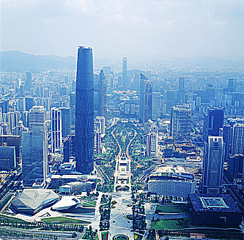 广州,新中轴线,现代建筑群