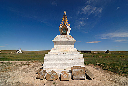 佛教,佛塔,石头,蒙古,亚洲