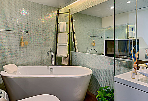 反射,浴室,公寓,铜锣湾,香港,设计师