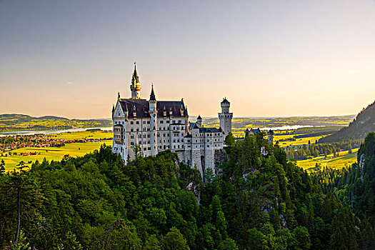 城堡,新天鹅堡,史旺高,斯瓦比亚,巴伐利亚,德国,欧洲