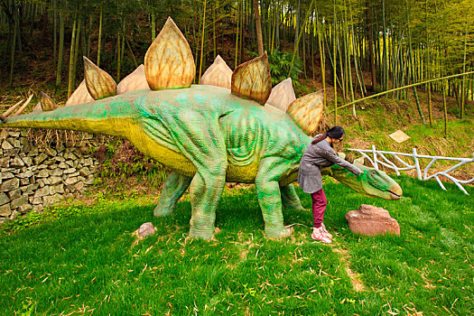 恐龙,雕塑,巨大
