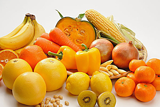 黄色,蔬菜,水果