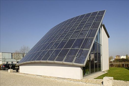 光电,太阳能电池,能量,屋顶,写字楼,因格尔斯塔德特,巴伐利亚,德国,欧洲