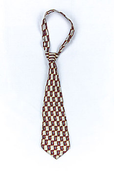 男式商务方格红色领带丝织品