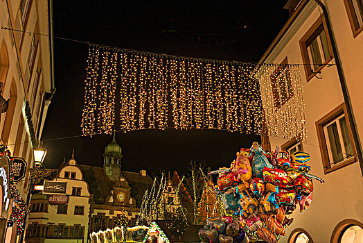 德国,圣诞市场,市政厅,老城