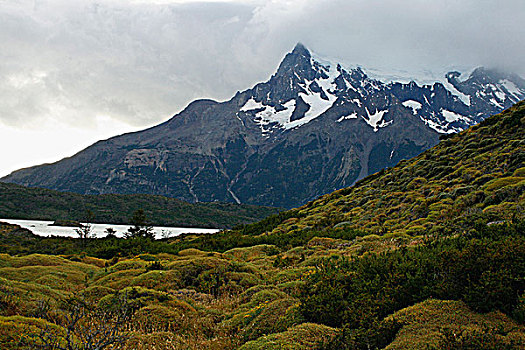 山脉,托雷德裴恩国家公园,巴塔哥尼亚,智利
