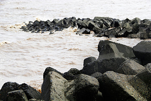 浊浪,滔滔,海浪,潮起,潮落