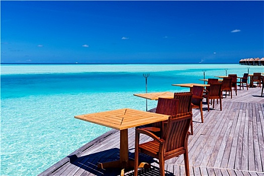 桌子,椅子,热带沙滩,餐馆