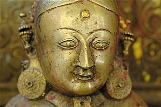 历史,雕塑,金色,寺庙,帕坦,加德满都,尼泊尔