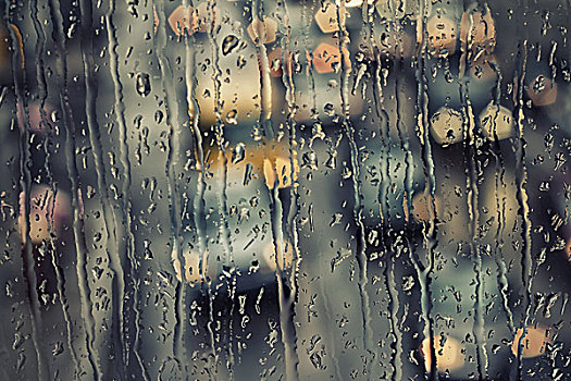 雨,条纹,窗户