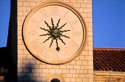 克罗地亚,达尔马提亚,钟楼,杜布罗夫尼克,中世纪城市,世界遗产