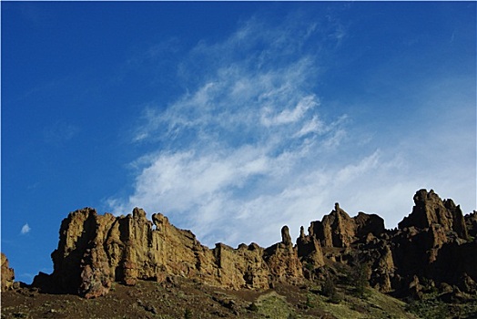 漂亮,石头,天空,靠近,黄石国家公园,怀俄明