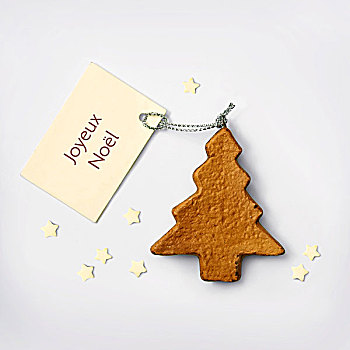 圣诞树,形状,饼干,圣诞快乐,标签