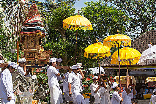 印度尼西亚,巴厘岛,印度教,庙宇,节日,离开,复杂,神祠,乡村,神,使用,只有