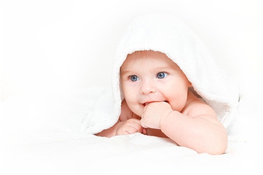 可爱,婴儿,毛巾