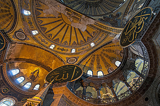 室内,圣索菲亚教堂,伊斯坦布尔,土耳其,纪念建筑,拜占庭风格,文化
