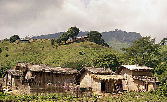 孟加拉,竹子,小屋,山,区域,住所,人,使用,建筑,蔽护,2005年