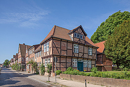 历史,半木结构房屋,石荷州,德国,欧洲