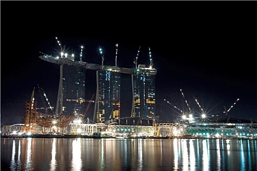 施工,摩天大楼,新加坡,商务区