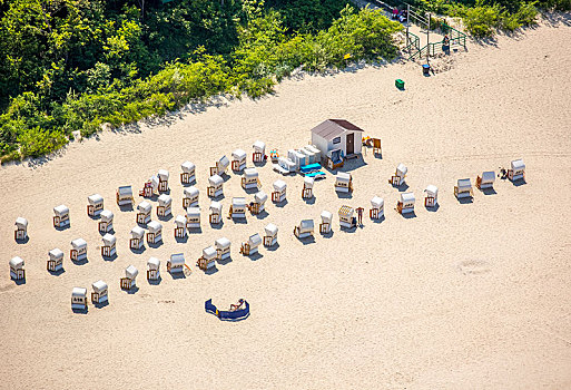 沙滩,沙滩椅,波罗的海,海岸,波美拉尼亚西部,省,波兰,欧洲
