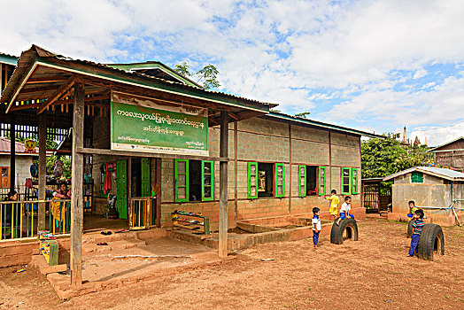 学校,茵莱湖,掸邦,缅甸