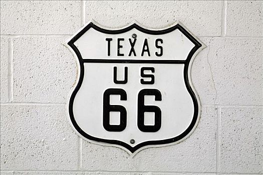 标识,历史,66号公路,德克萨斯,美国