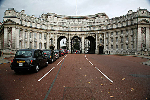 汽车,途中,拱形,白厅,伦敦,英格兰