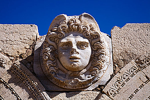 遗址,雕塑,古罗马广场,莱普蒂斯马格纳,利比亚