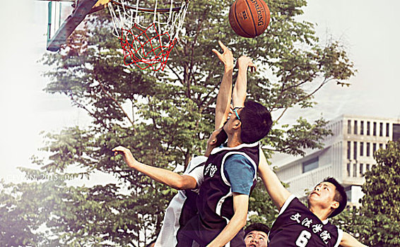 篮球比赛投篮上篮盖帽篮球海报