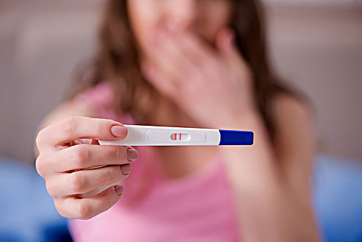 女人,发现,乐观,妊娠测试