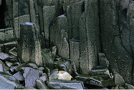 石头,峭壁,岛屿,芬地湾,新斯科舍省,加拿大