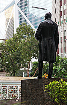 香港中环遮打道皇后像广场
