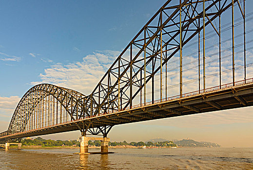 传说,伊洛瓦底江,河,新桥,曼德勒,区域,缅甸