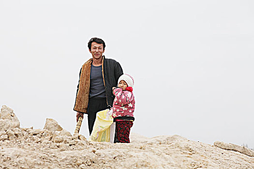 维吾尔族,村庄,住宅,标本,建筑,风格,农民,孩子,劳作