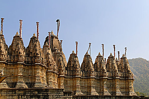 塔,庙宇,拉纳普尔,拉贾斯坦邦,北印度,印度,亚洲