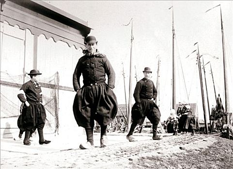 男人,传统服饰,岛屿,荷兰,1898年,艺术家