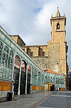 市集,教堂,奥维耶多,阿斯图里亚斯,西班牙,欧洲