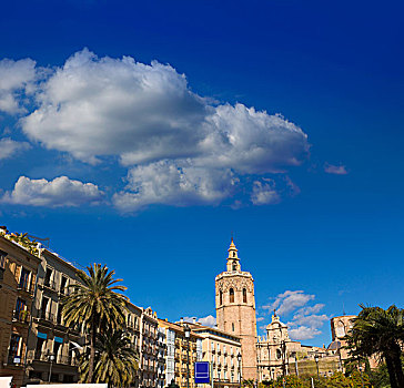 瓦伦西亚,广场,大教堂,西班牙