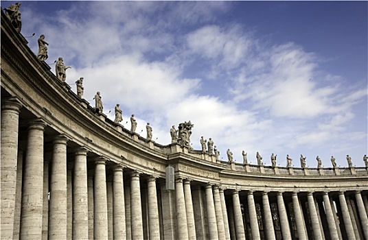 柱廊,圣徒,广场,罗马